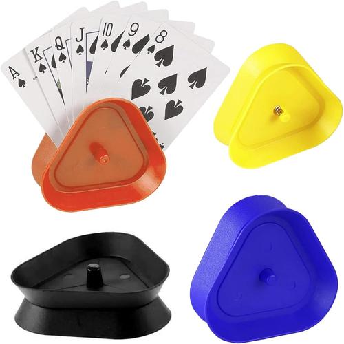 Support Poker Plastique, 4 Pcs Support De Poker, Triangulaire Clip De Poker, Cartes À Jouer Enfant, Porte Cartes À Jouer Support, Support Carte Poker, Pour Enfants, Adultes, Personnes Âgées