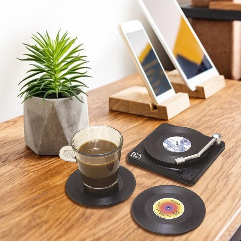Ensemble De Disques En Vinyle Cowijk Avec Support De Tourne-... - 4