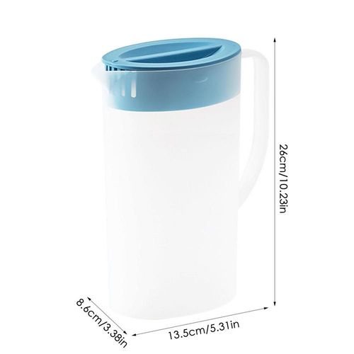 Pichet à Jus en Plastique de Grande Capacité, Bouilloire avec Haute Température, Pot avec Couvercle, pour la Cuisine