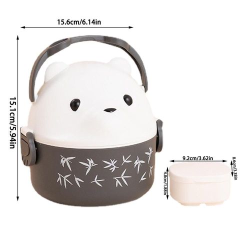 Boîte À Lunch Thermique Lovely Bear Pour Enfants, Glacière Réutilisable, Sécurité Au Micro-Ondes, Poignée Pour Le Travail De Bureau, Beaucoup