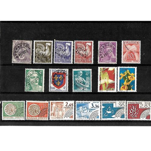 France-Lot De 17 Timbres Pre Oblitérés-Très Bon Etat