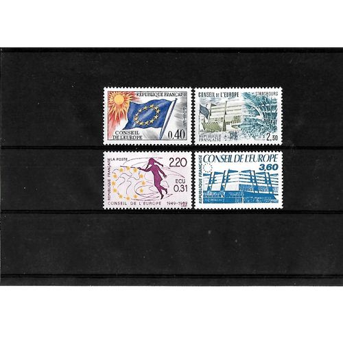 France-Service-Conseil De L'europe- 4 Timbres Neufs**-Gomme Intacte-1er Choix