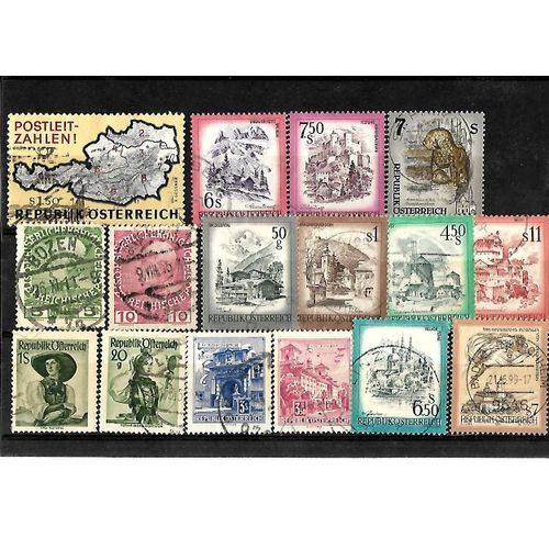 Autriche-Lot De 16 Timbres Oblitérés-Très Bon Etat