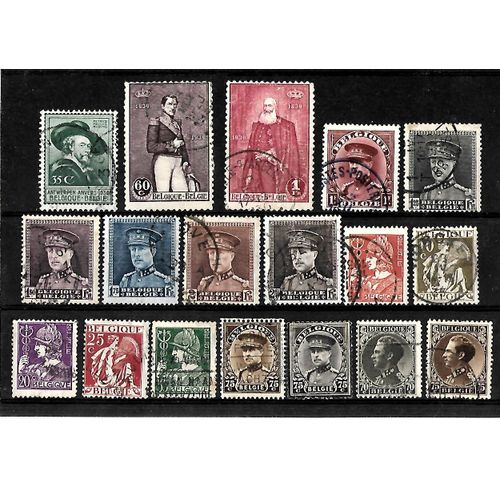 Belgique 1930/1935-Lot De 18 Timbres Oblitérés-Très Bon Etat