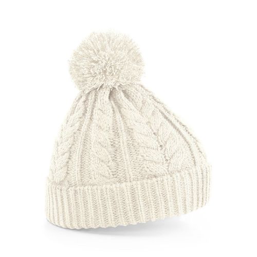 Bonnet En Tricot Torsad? - Adulte - B454 - Blanc Cass?