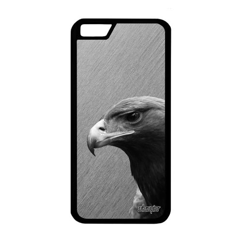Coque Silicone Pour Iphone 6 6s Aigle Rapace Gris Animal Animaux Design Oiseau Cover Telephone Dessin Antichoc Personnalisé De