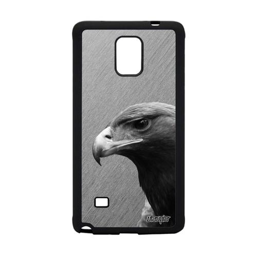 Coque Silicone Samsung Galaxy Note 4 Aigle Telephone Mobile Rapace Animal Housse Design Effet Royal Etui Animaux Dessin Gris Oiseau