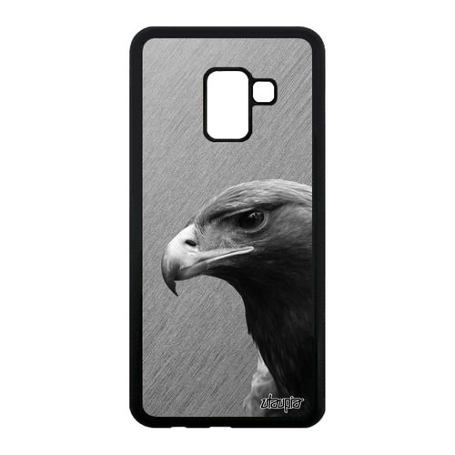 Coque Pour Galaxy A8 2018 Silicone Aigle Rapace Portable Aluminium Animal Tpu Smartphone Effet Antichoc Royal Dessin Gris De Samsung