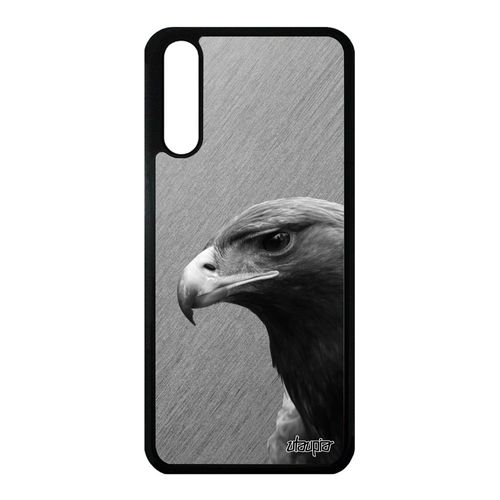 Coque De Protection Huawei P20 Silicone Aigle Noir Oiseau Royal Gris Caoutchouc Bumper Dessin Telephone Animaux Personnalisé Animal