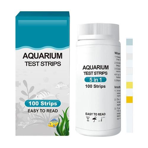 Bandelettes de test de la qualité de l'eau de l'aquarium, kit de tests précieux de PH, de la dureté totale, du nitrite, avec poignées