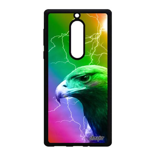 Coque Aigle Nokia 5 Silicone Royal Multicolore Animal Pas Cher Alu Design Rapace Animaux 4g Portable Case Oiseau Souple Eclair Vert