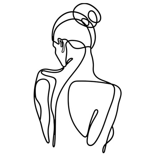 Toile murale abstraite de figures minimalistes nordiques, dessin au trait de femme sexy, affiches de dessin de coutume, décoration d'impressions pour le salon