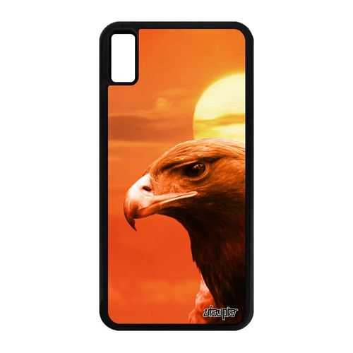 Coque Aigle Iphone Xs Max En Silicone Royal Etui Housse 64 Go Smartphone Design Animal Rapace Orange Animaux Couché De Soleil