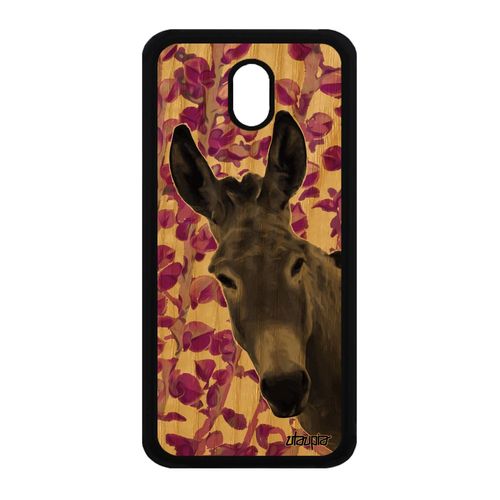 Coque En Bois Silicone Pour Samsung Galaxy J3 2017 Ane Anesse Antichoc Tetu Unique Personnalisé Plante Mule Nature Rose Telephone
