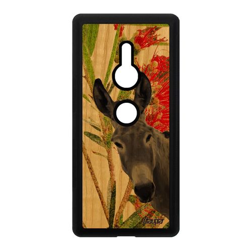 Coque Sony Xperia Xz2 Bois Silicone Ane Bourrique Telephone Vert Anesse De Protection Bumper Design Portable Animaux Smartphone Tetu