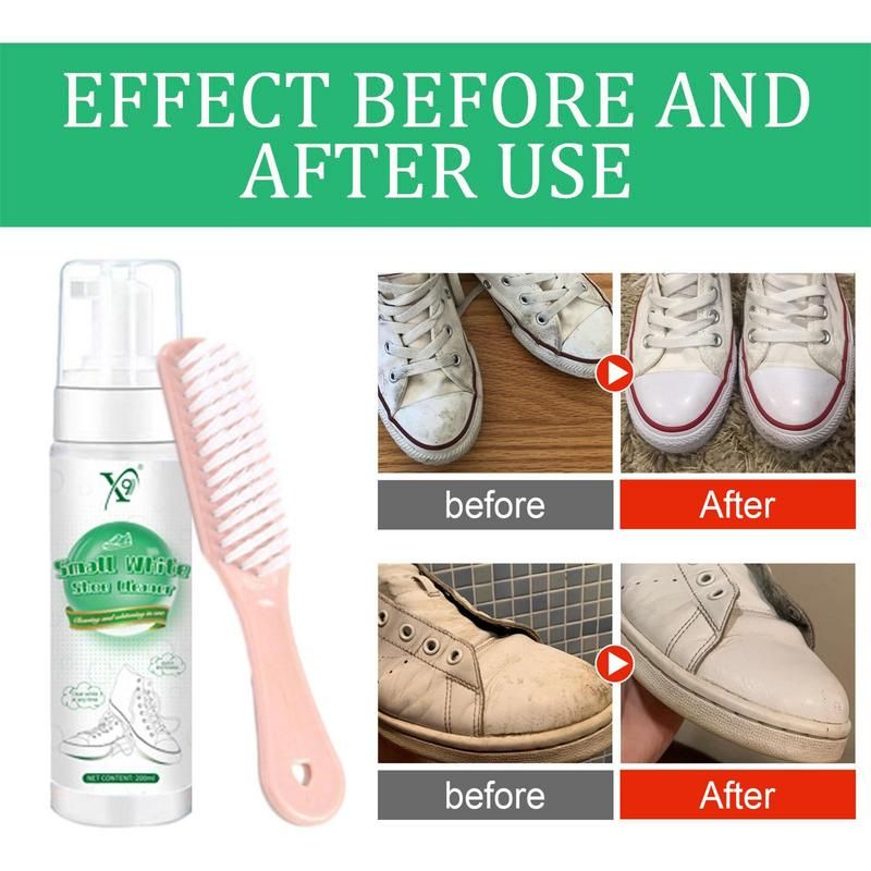 Kit de nettoyage de chaussures en mousse, gel nettoyant blan... - 2
