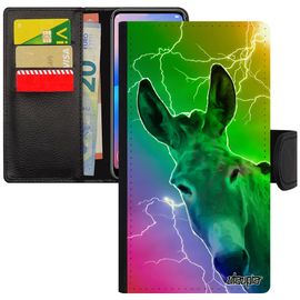 Coque Ane Pour Iphone 7+ Plus Portefeuille Porte Cartes Rigide Animal Multicolore Tetu Vert Bourrique Solide Anesse Portable