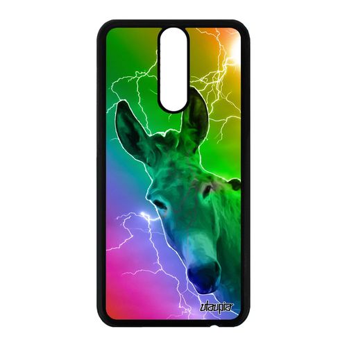 Coque Huawei Mate 10 Lite Silicone Ane Rigide Etui Anesse Vert Multicolore Case Arc En Ciel Tetu Bourrique Design Made In France
