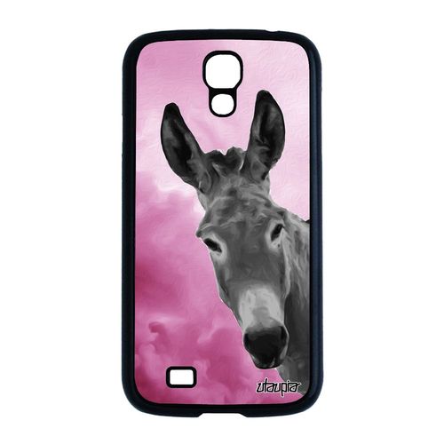 Coque Samsung Galaxy S4 En Silicone Ane De Protection Antichoc Personnalisé Bourrique Nuage Design Animal Telephone Tetu Anesse Rose