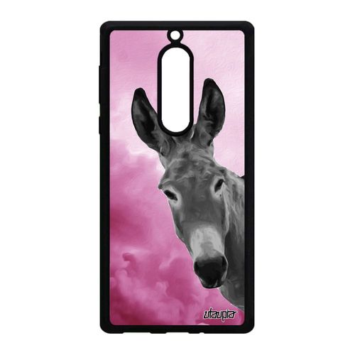 Coque Ane Pour Nokia 5 Silicone Ciel Nuage Mule Design Animaux Case Rose 4g Tetu Anesse Bourrique Antichoc Animal De