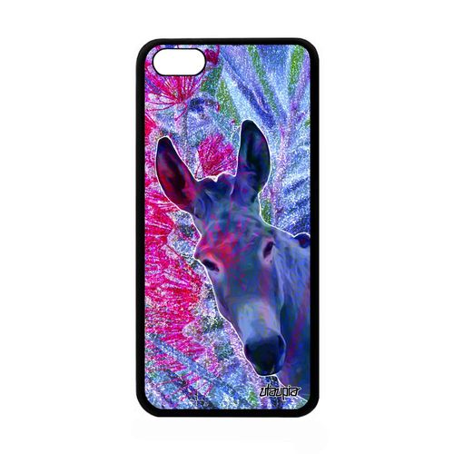 Coque Iphone 5c Silicone Ane Anesse Case Bleu Animaux Etui Bourrique Mulet Nature Gel Dessin Tetu Animal 4g Design Fleurs De Apple