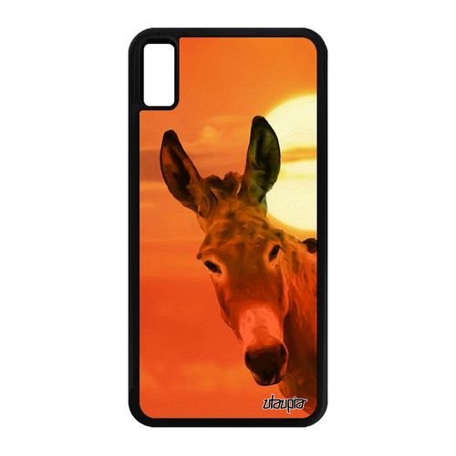 Coque Iphone Xs Max Silicone Ane Animal Smartphone Couché De Soleil Motif Bourrique Antichoc Ciel Orange Tetu Anesse 64 Go