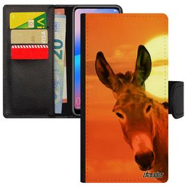 Coque Antichoc Honor 8a Ane Bourrique Flip Case Mule Ciel Anesse Orange Animal Case Smartphone Tetu Couché De Soleil Animaux Design