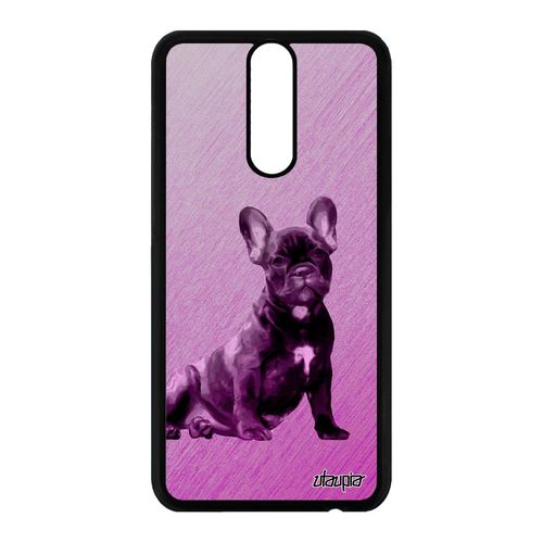 Coque Pour Huawei Mate 10 Lite Silicone Chien Canin Telephone Personnalisé Design Rose Bulldog Dessin Animal Etui Animaux Mignon Alu