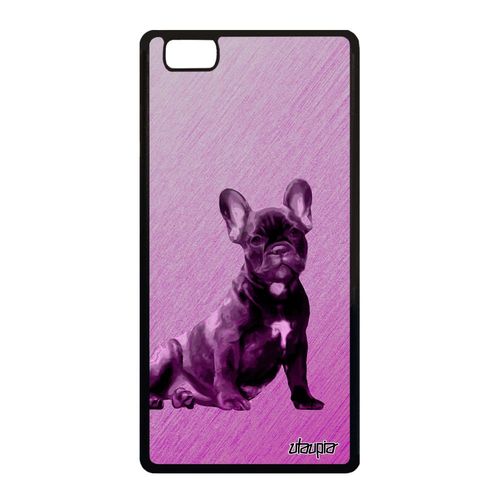 Coque Silicone Pour Huawei P8 Lite 2015 Chien Chiot Mignon Alu Canin Housse Pas Cher Rose Design Mobile Animaux Texture Antichoc De
