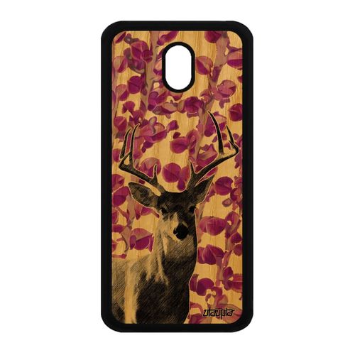 Coque Silicone Cerf Galaxy J3 2017 Bois Animaux 4g Case Nature Pas Cher Telephone Faon Animal Biche Cervide Design Rose Samsung