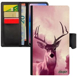 Coque Iphone 6 6s Cerf Ciel Design Animal Brame Case 64 Go Nuage Animaux Foret Smartphone Biche Rose Faon Etui Made In France