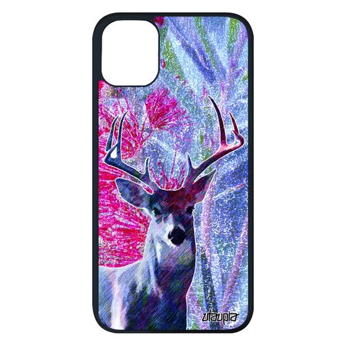 Coque Iphone 11 Pro Max Silicone Cerf Foret Brame Bleu Animal Gibier Dessin Pas Cher Biche De Protection Smartphone 128 Go