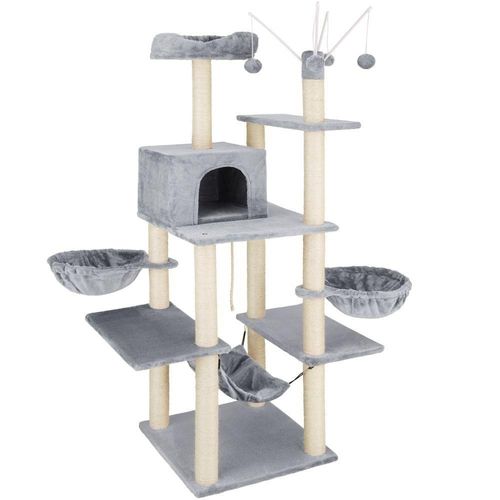 Arbre À Chat 165 Cm Gris Helloshop26 3708098