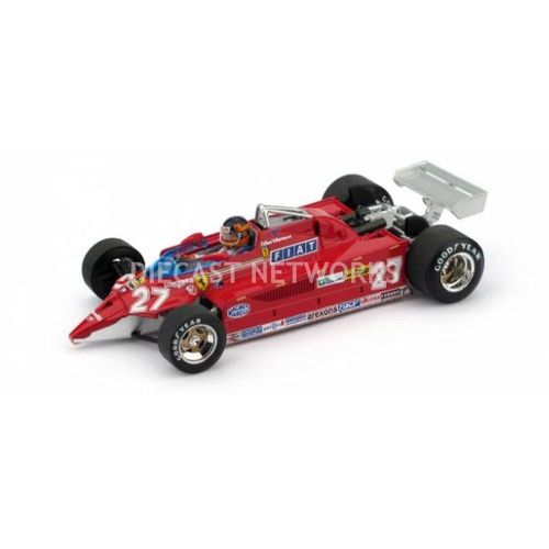 Brumm 1/43 R646ch Ferrari 126 Ck - Aeroporto Istrana 1981 (G. Villeneuve) Diecast Modelcar-Brumm