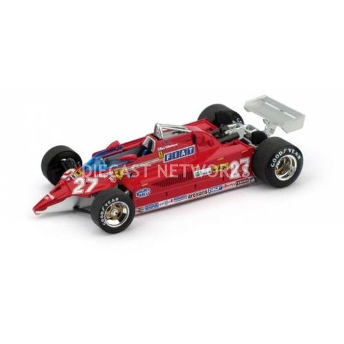 Brumm 1/43 R646 Ferrari 126 Ck - Aeroporto Istrana 1981 (G. Villeneuve) Diecast Modelcar-Brumm