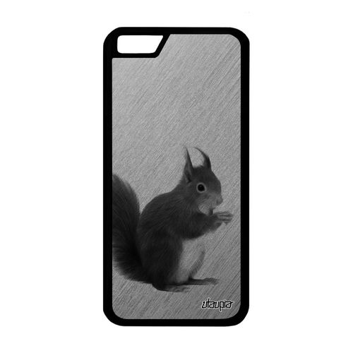Coque Iphone 6 6s Silicone Ecureuil Effet Animaux Foret Dessin Personnalisé Animal Tpu Housse Mignon Gris Cover Etui Design De
