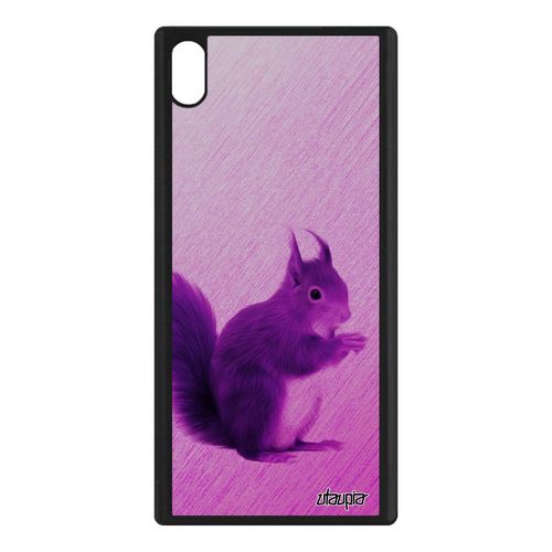 Coque Sony Xperia Xa1 Ultra En Silicone Ecureuil G3223 De Protection Texture Animal Rose Smartphone Mignon Antichoc Foret Original