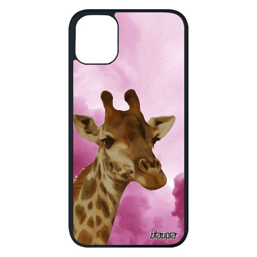 Coque Silicone Iphone 11 Pro Max Girafe Animaux De Protection Savane Rose Afrique Aluminium Nuage Dessin Animal Design 512 Go