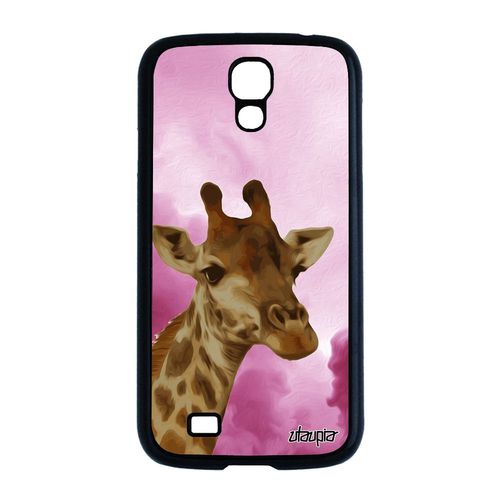 Coque Telephone Galaxy S4 Silicone Girafe De Protection Tacheté Afrique Rose Savane Personnalisé Gt-I9515 Unique Animal Ciel Samsung