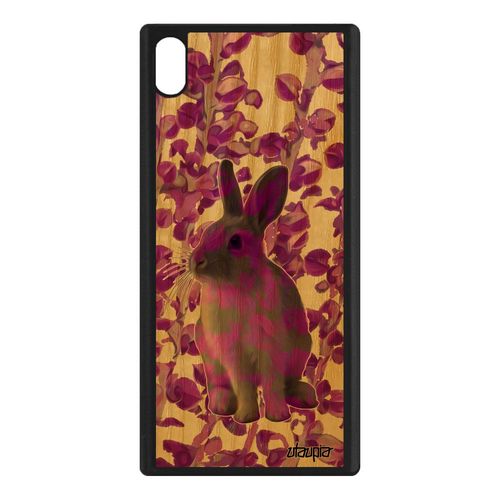 Coque En Vrai Bois Sony Xperia Xa1 Ultra Silicone Lapin Nature Belier G3212 Rigide Mignon De Paques Lapine Souple Rose Plante Unique