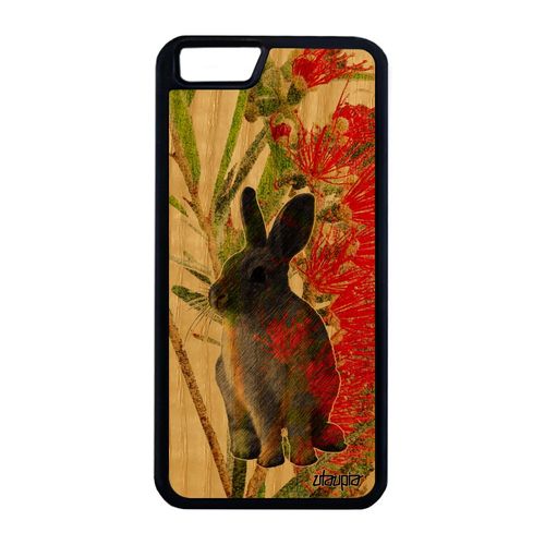 Coque En Bois Lapin Iphone 6+ 6s+ Plus Silicone Belier De Paques Vert Lapine Noir Pas Cher Personnalisé Peinture 64 Go Animal