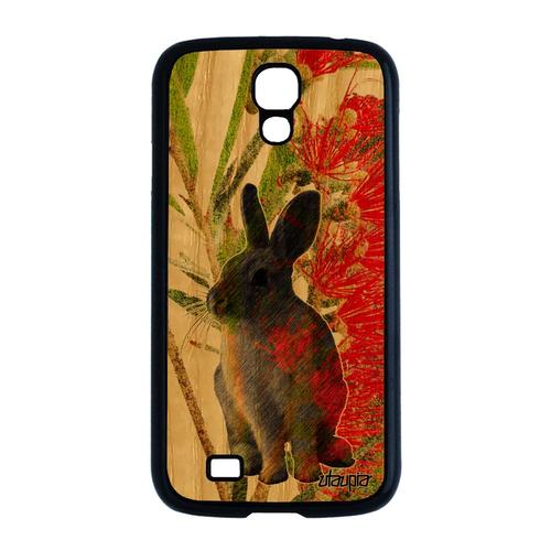 Coque Samsung Galaxy S4 En Bois Silicone Lapin Vert Etui De Paques Peinture Fleurs Tpu Housse Nature Animaux Telephone Personnalisé