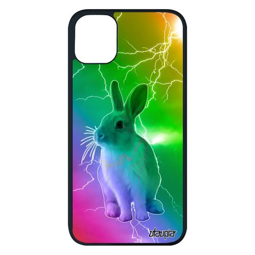 Coque Silicone Iphone 11 Pro Max Lapin Lièvre Animal Design Eclair Etui Multicolore Personnalisé Housse Lapine Animaux 128 Go