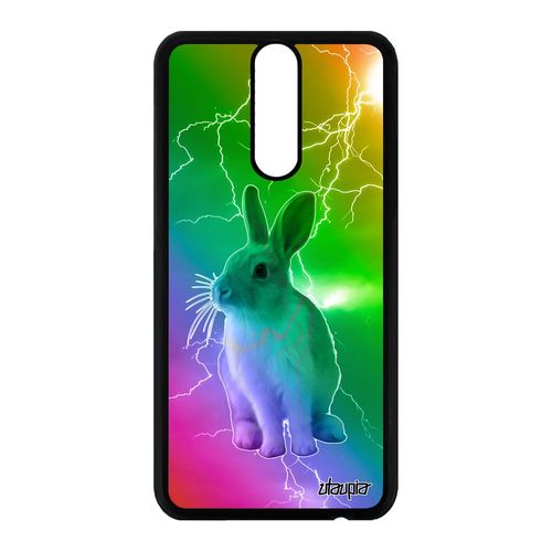 Coque De Protection Huawei Mate 10 Lite Silicone Lapin Multicolore Animal Arc En Ciel Nain Lièvre Vert Design Mobile Eclair Lapine