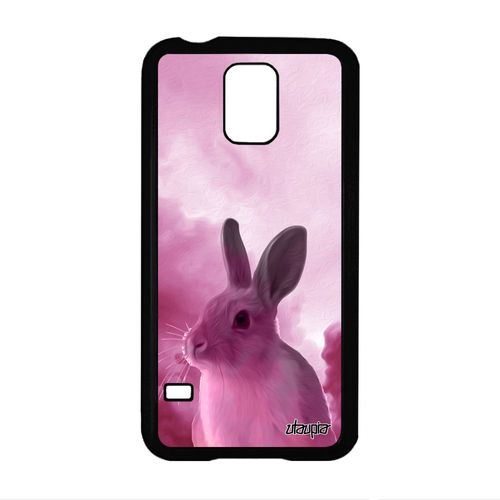 Coque Antichoc Samsung Galaxy S5 Silicone Lapin Etui Rose Animaux De Paques Cover Belier Design Alu Animal Mignon Rigide Lièvre Ciel