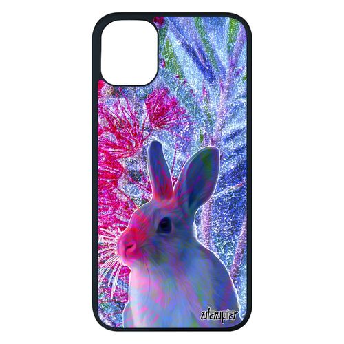 Coque En Silicone Pour Iphone 11 Pro Max Lapin Animal Lapine Antichoc Design Dessin Nature Fleurs 128 Go Mobile Bleu De Paques