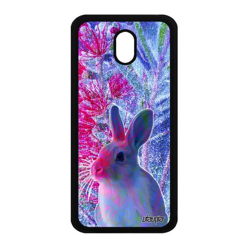 Coque Pour Samsung J3 2017 Silicone Lapin Housse Animaux Animal Nain Dessin Lièvre Fleurs Rigide Design Telephone Original De Galaxy