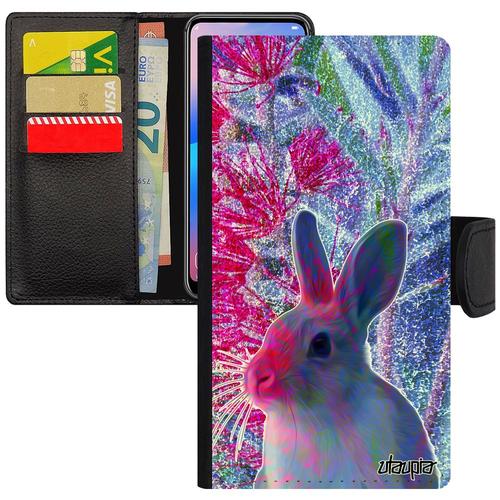 Coque J3 2017 Rabat Portefeuille Lapin Lièvre Animaux Etui De Paques Bleu Mobile Pu Nature Telephone Animal Lapine En Samsung Galaxy