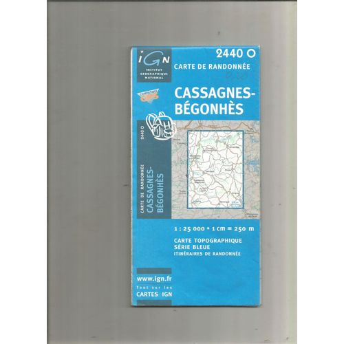 Carte De Randonnée 2440 O Cassagnes-Begonhès