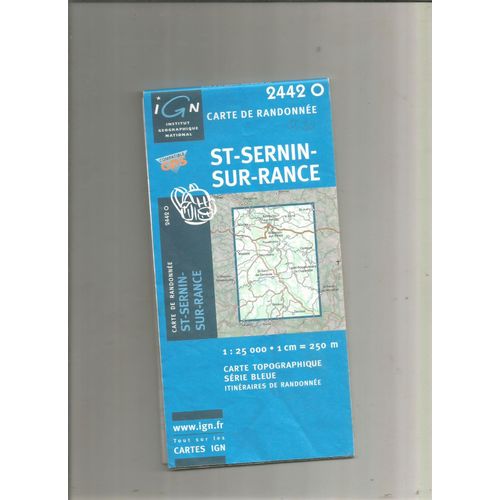 Carte De Randonnée Saint-Sernin-Sur-Rance 2442 O